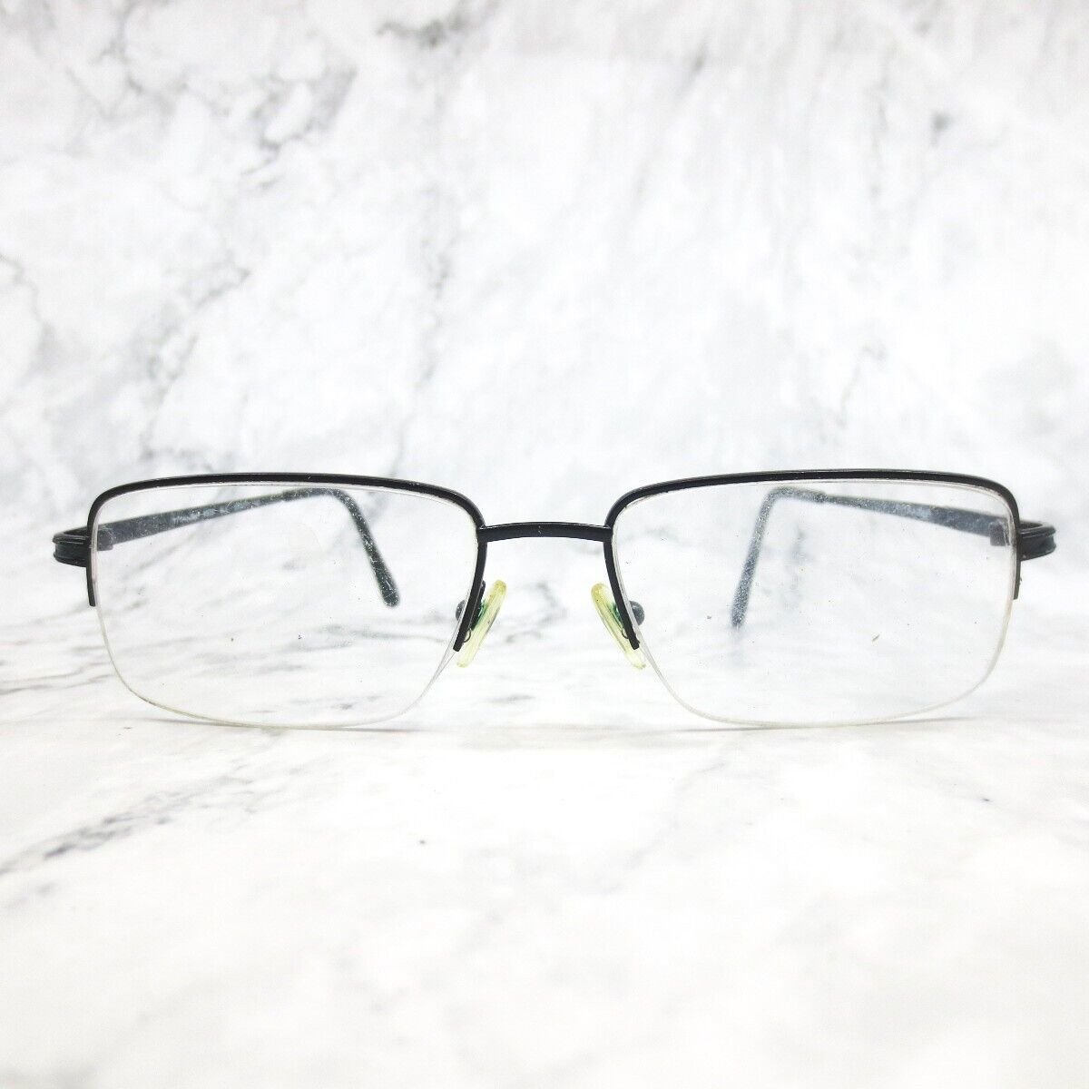 Titanflex M939 BLK Black Rectangle metal half rim Eyeglasses Frames 53-17-145