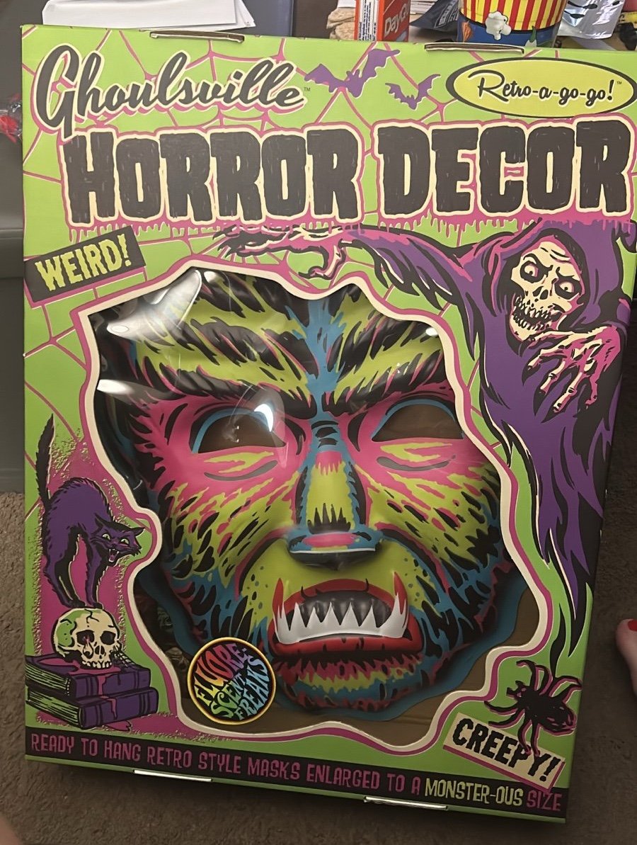 retro a go go wolf man mask