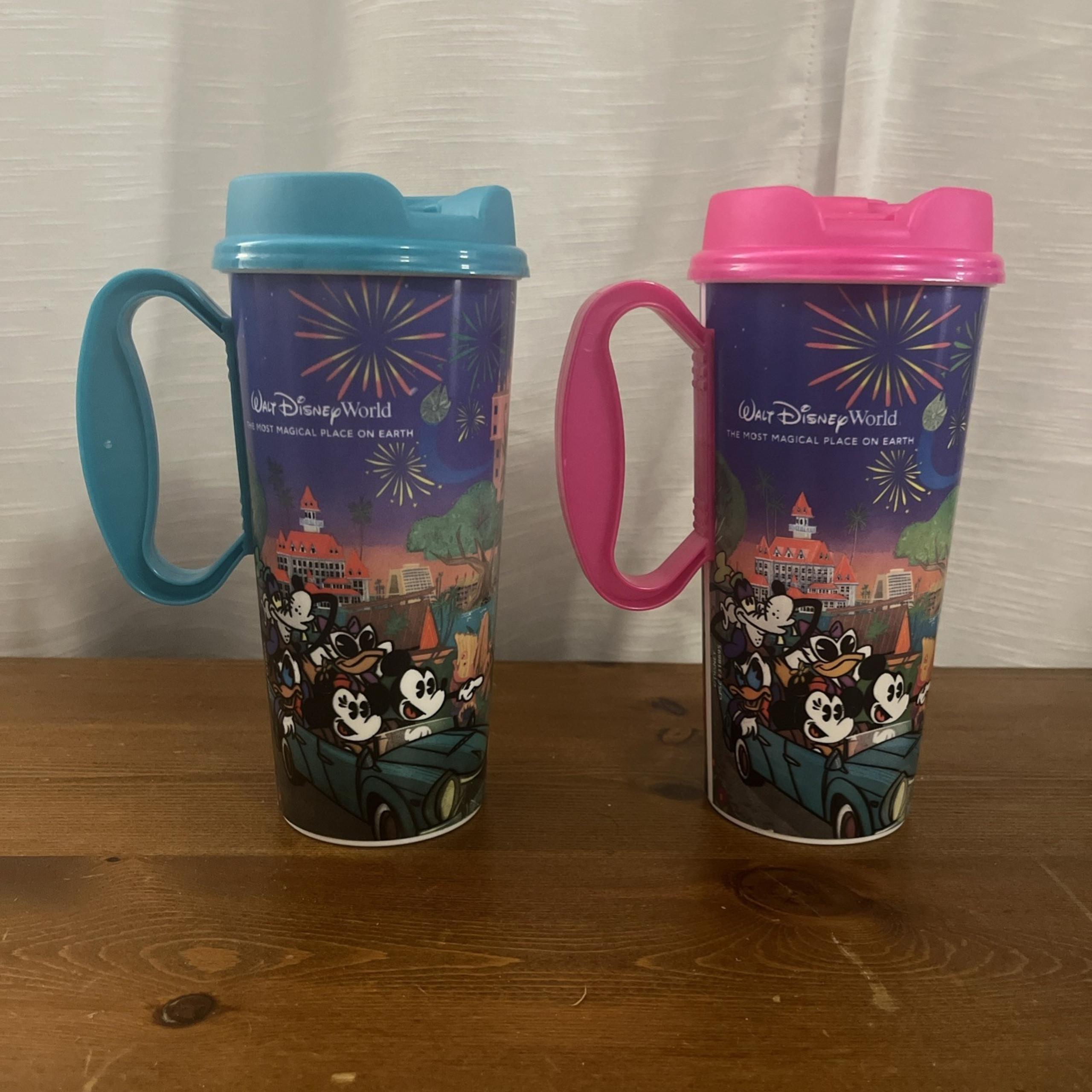 Lot of 2 Walt Disney World Resort Mugs Pink and Blue