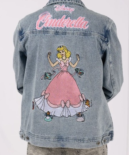 Cinderella 75th Anniversary Denim Jacket for Women by Cakeworthy NWT 2XL