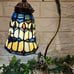 Art Deco Remington Brass Bronco Buster Lamp & Tiffany Styled Stained Glass Shade