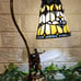 Art Deco Remington Brass Bronco Buster Lamp & Tiffany Styled Stained Glass Shade