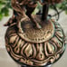 Art Deco Remington Brass Bronco Buster Lamp & Tiffany Styled Stained Glass Shade