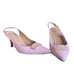 Stuart Weitzman Pink Tweed Linen Slink-back Pointed Toe Blink Heels Size 8 M