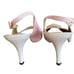 Stuart Weitzman Pink Tweed Linen Slink-back Pointed Toe Blink Heels Size 8 M