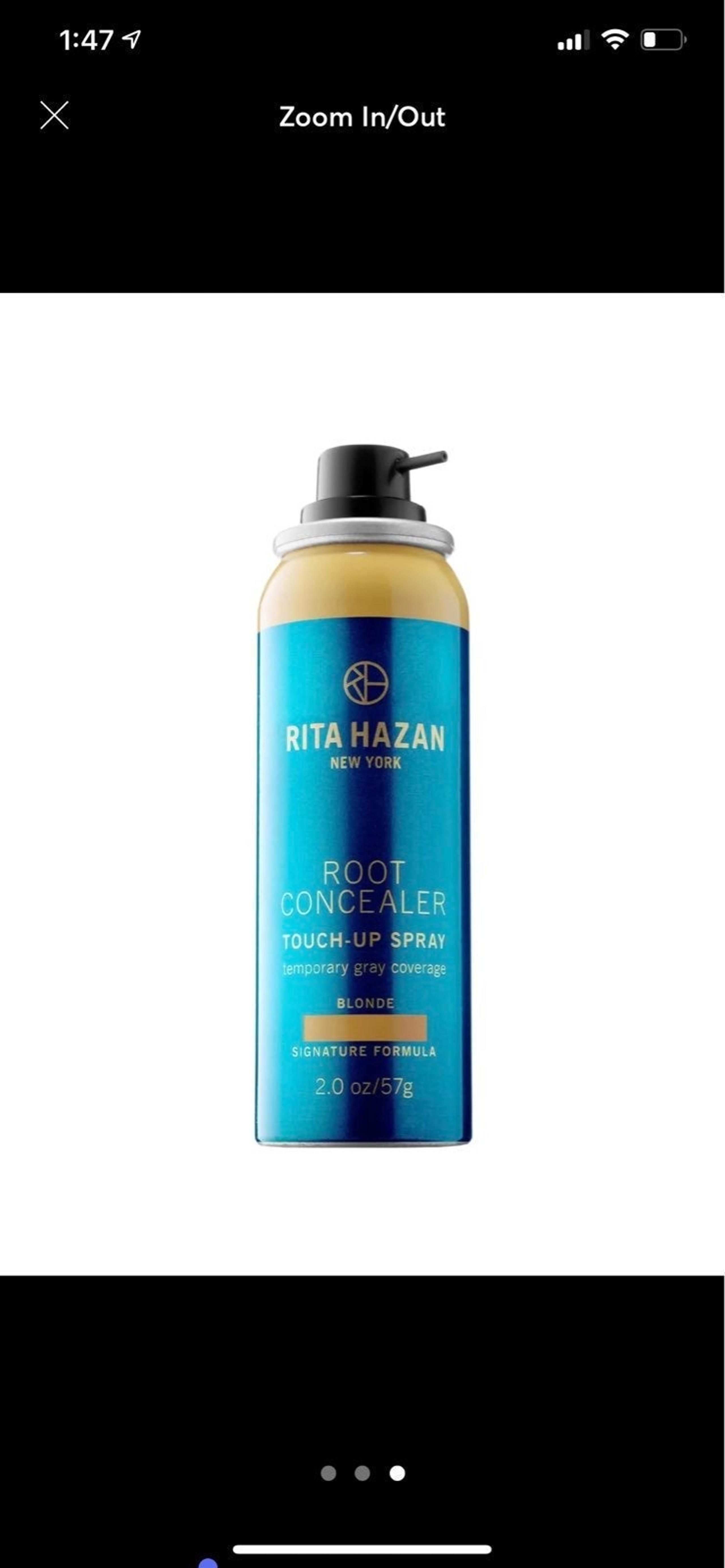$25 Rita Hazan blonde root spray