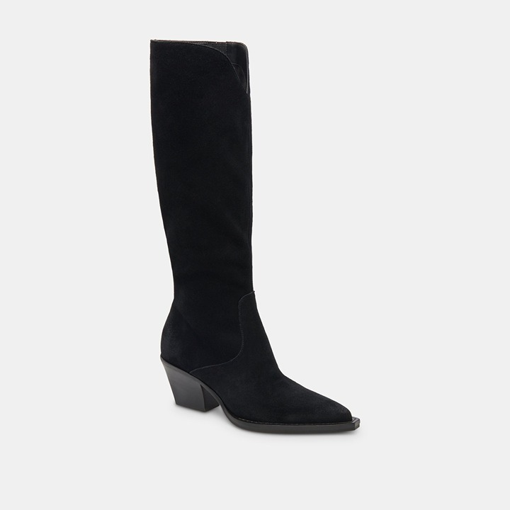 NEW DOLCE VITA Raj Boots Onyx BLACK Suede SIZE 7.5