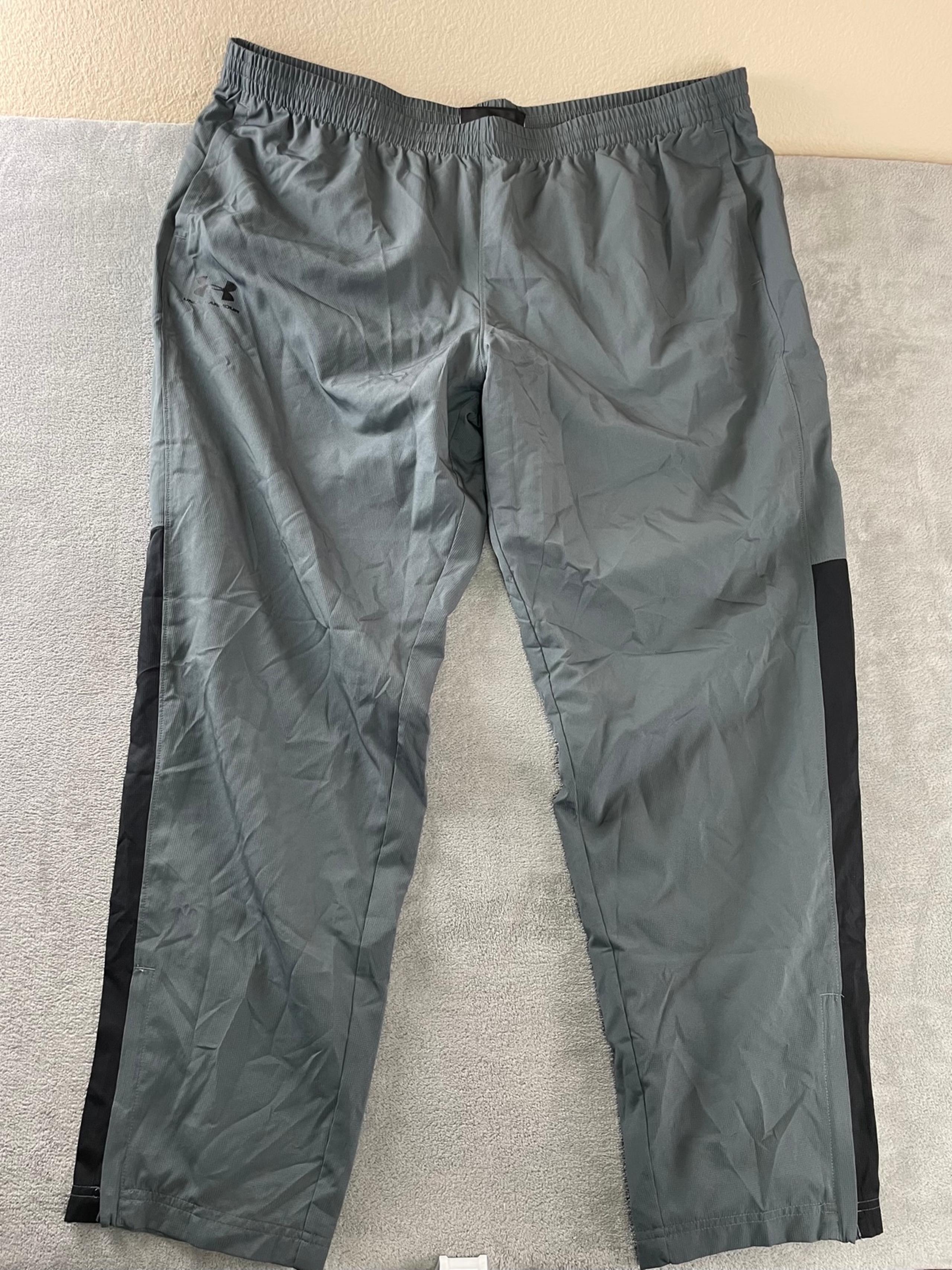 Under Armour Pants Men 3XL Gray Gym Athletic Sweat Track Casual Mesh Lined