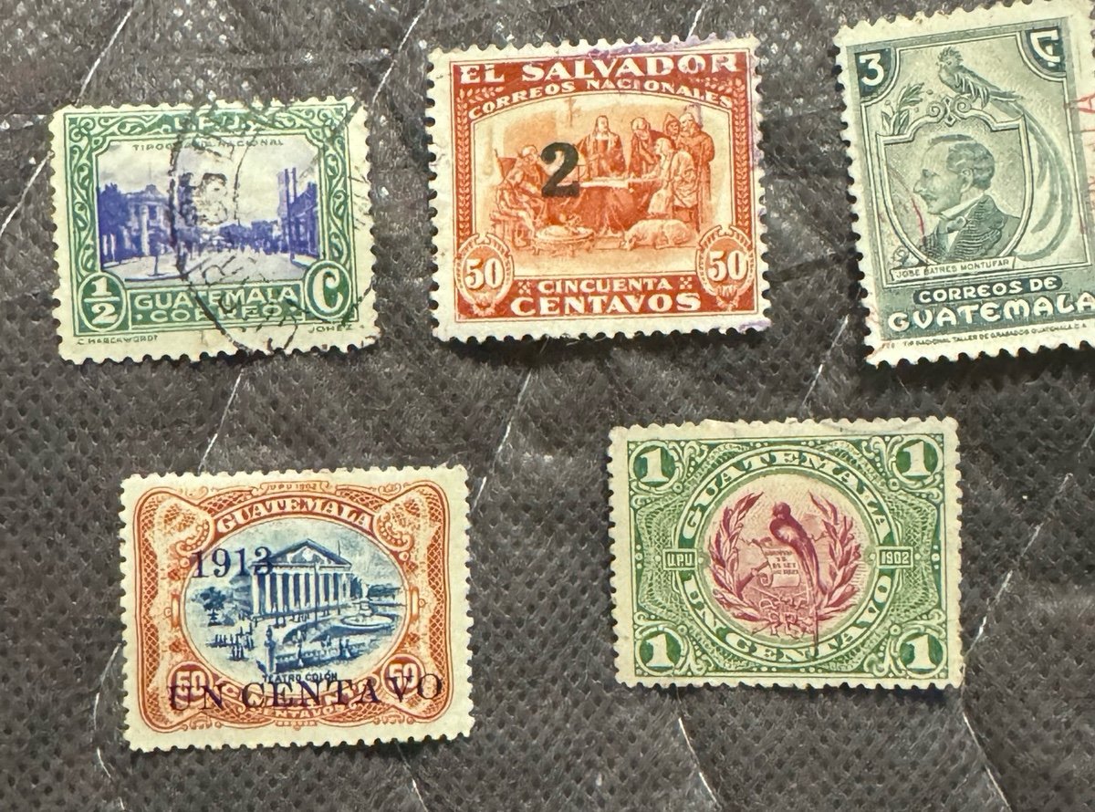 Stamps of Guatemala . Antique beautiful rare stamps look!