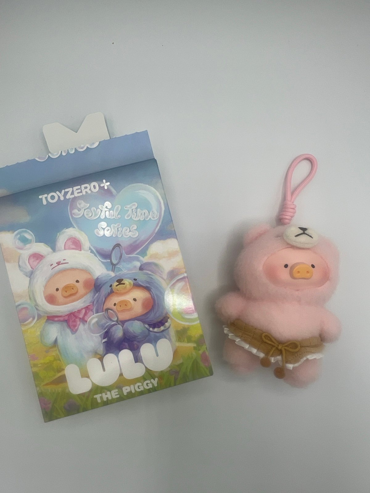 Lulu the Piggy Joyful Time vinyl plush keychain series - Sunshine Teddy (Pink)