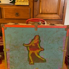 Vintage skates womens pin up case