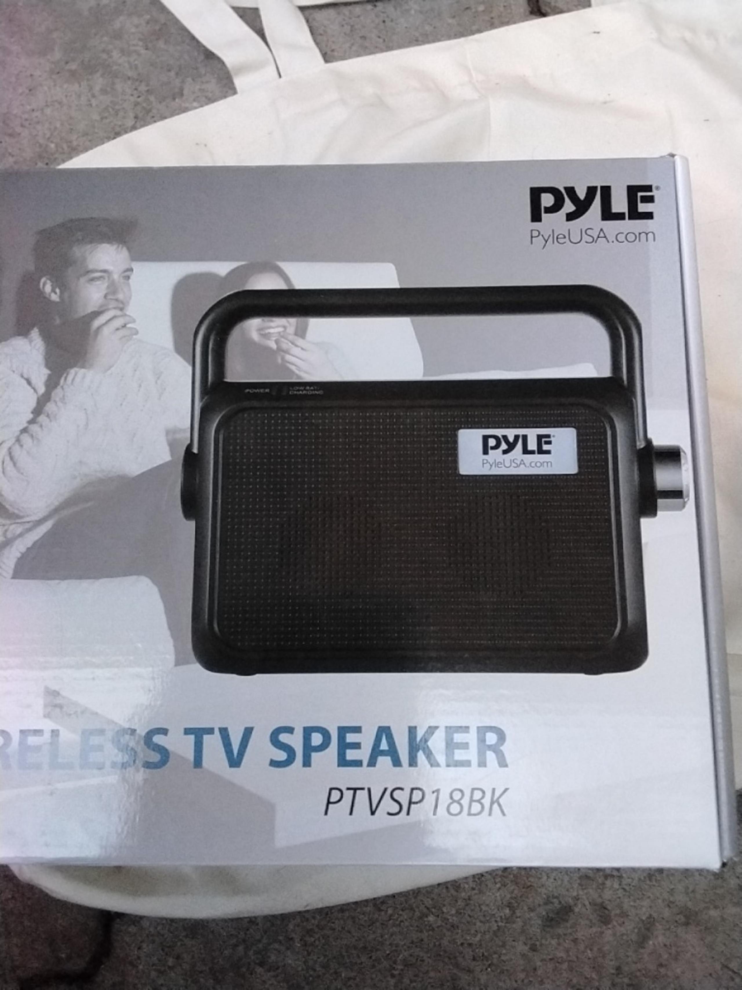 Pyle Wireless Bedside TV Speaker Amplifier PTVSP18BK