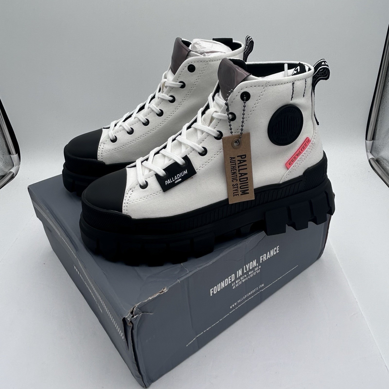 Palladium Women's Revolt Hi TX Platform Boot, Star White, Style: 97242-116-M 8M