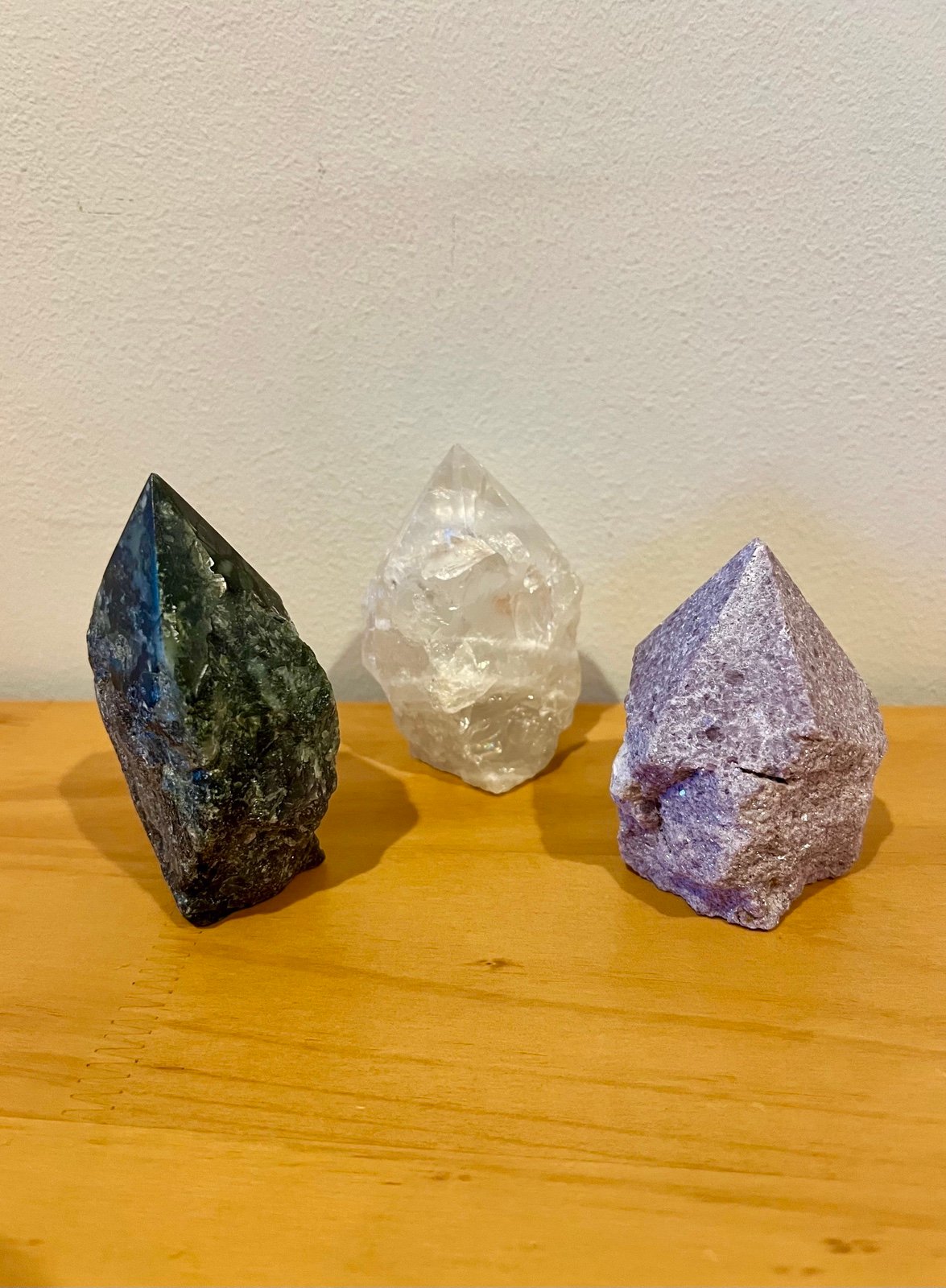Crystal rough carved towers