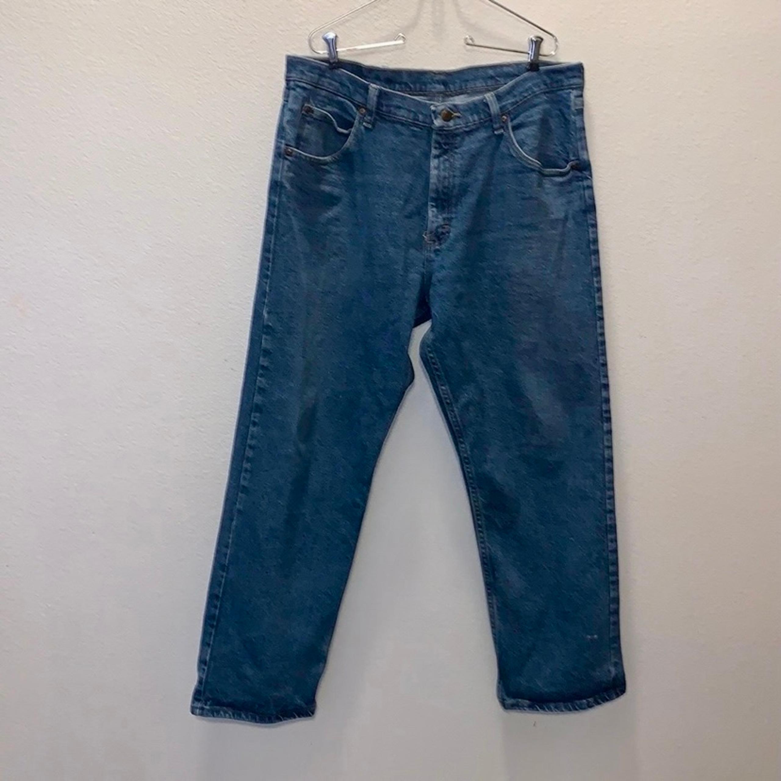 Wrangler western blue denim relaxed fit jeans men’s 36X29
