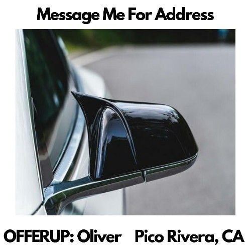 FOR 20-23 TESLA MODEL Y M STYLE Gloss Black SIDE MIRROR COVERS CAPS