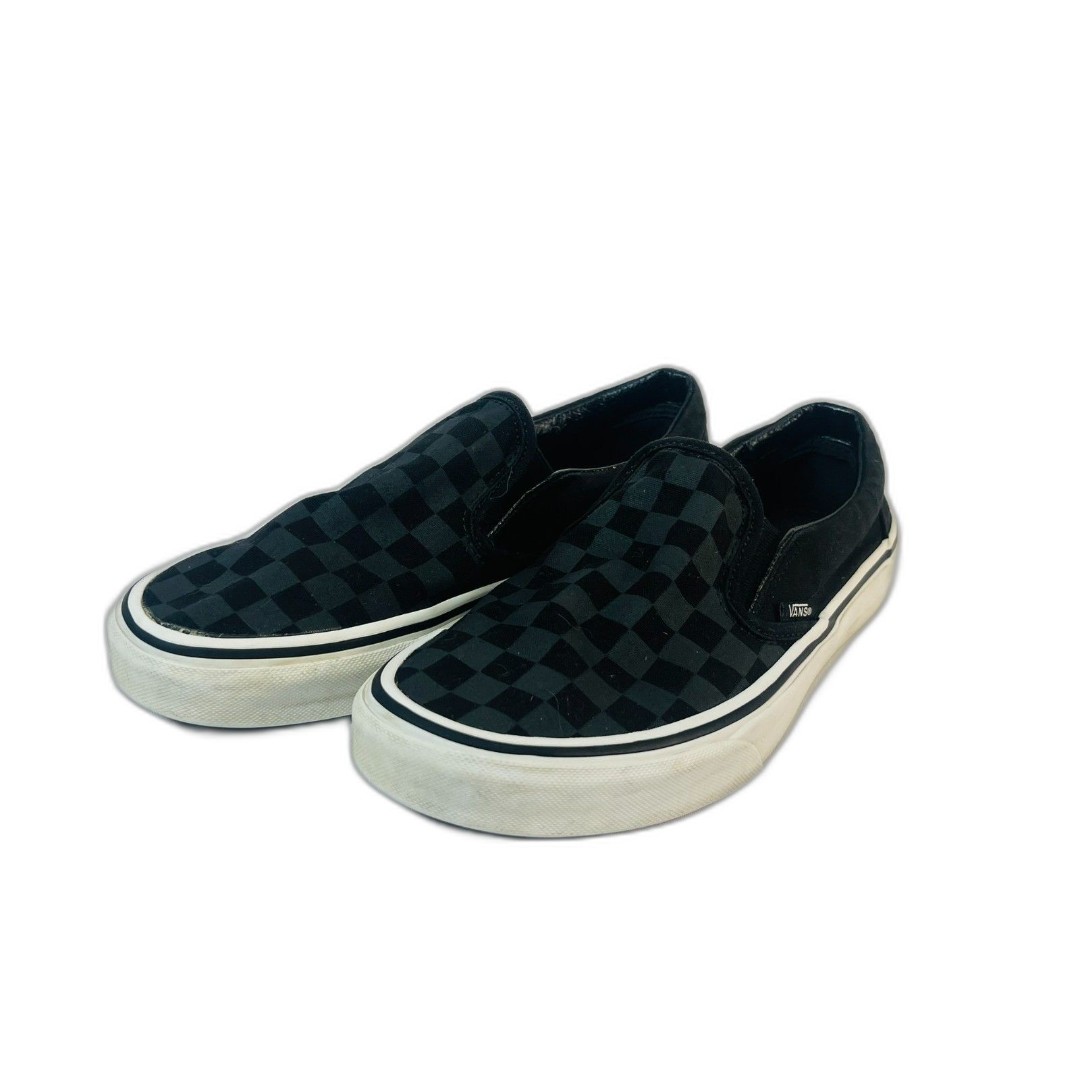 Vans Classic Checkerboard Black Charcoal Skateboard Slip On Shoes Men's 7.5/9 WO