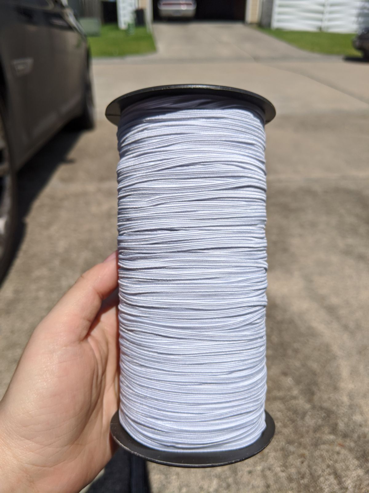 200 yards 1/8 flat braided elastic band
