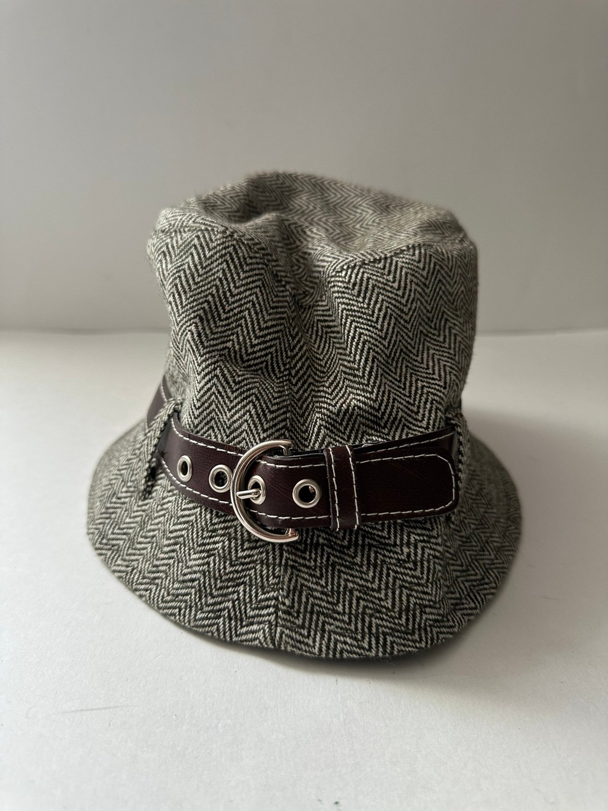 Filippo Catarzi Wool Blend Belted Bucket Hat Women’s OS Made In Italy