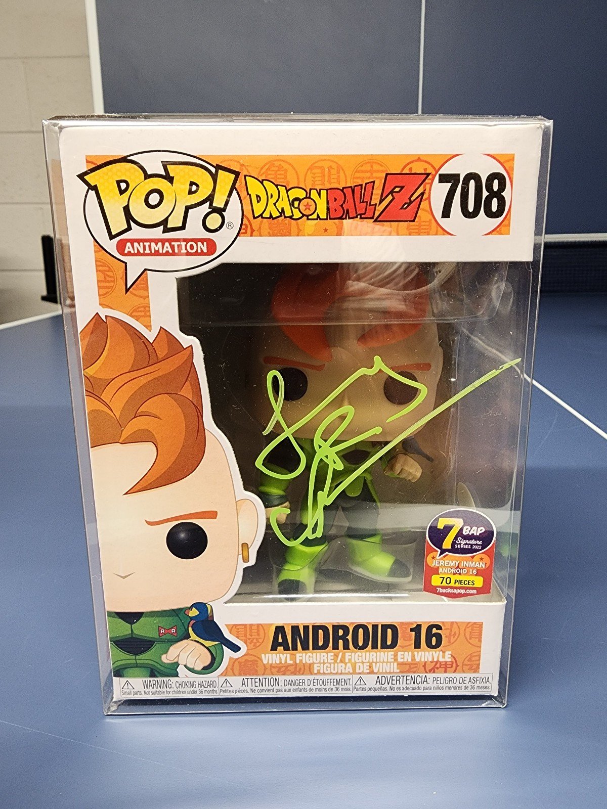 7bap Signed Dragon Ball Z Funko pop Android 16