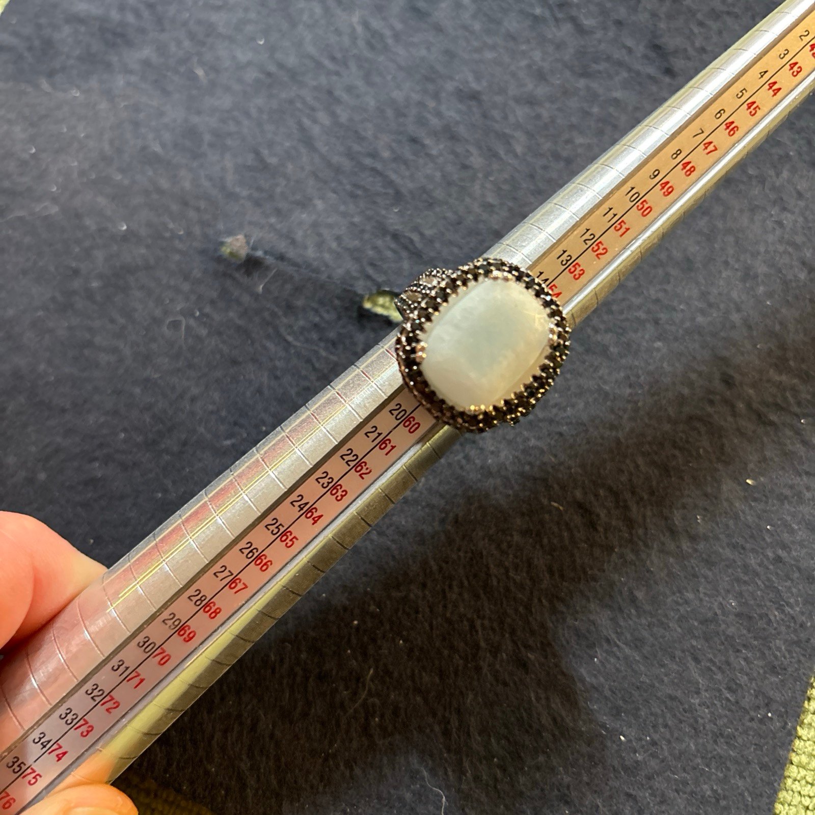Moonstone Ring, 925 Silver, Gypsy Ring, Antique Ring, Vintage Style, Womens Sz8
