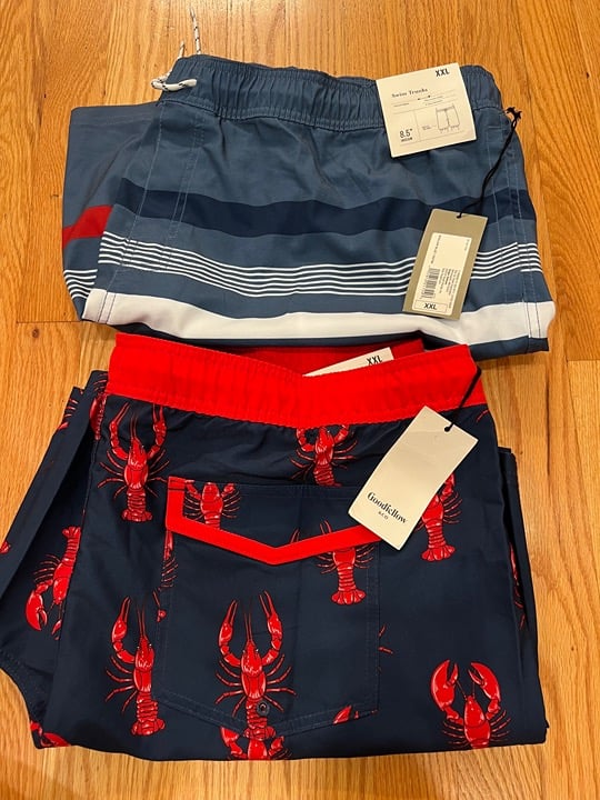 2 pair of swim trunks