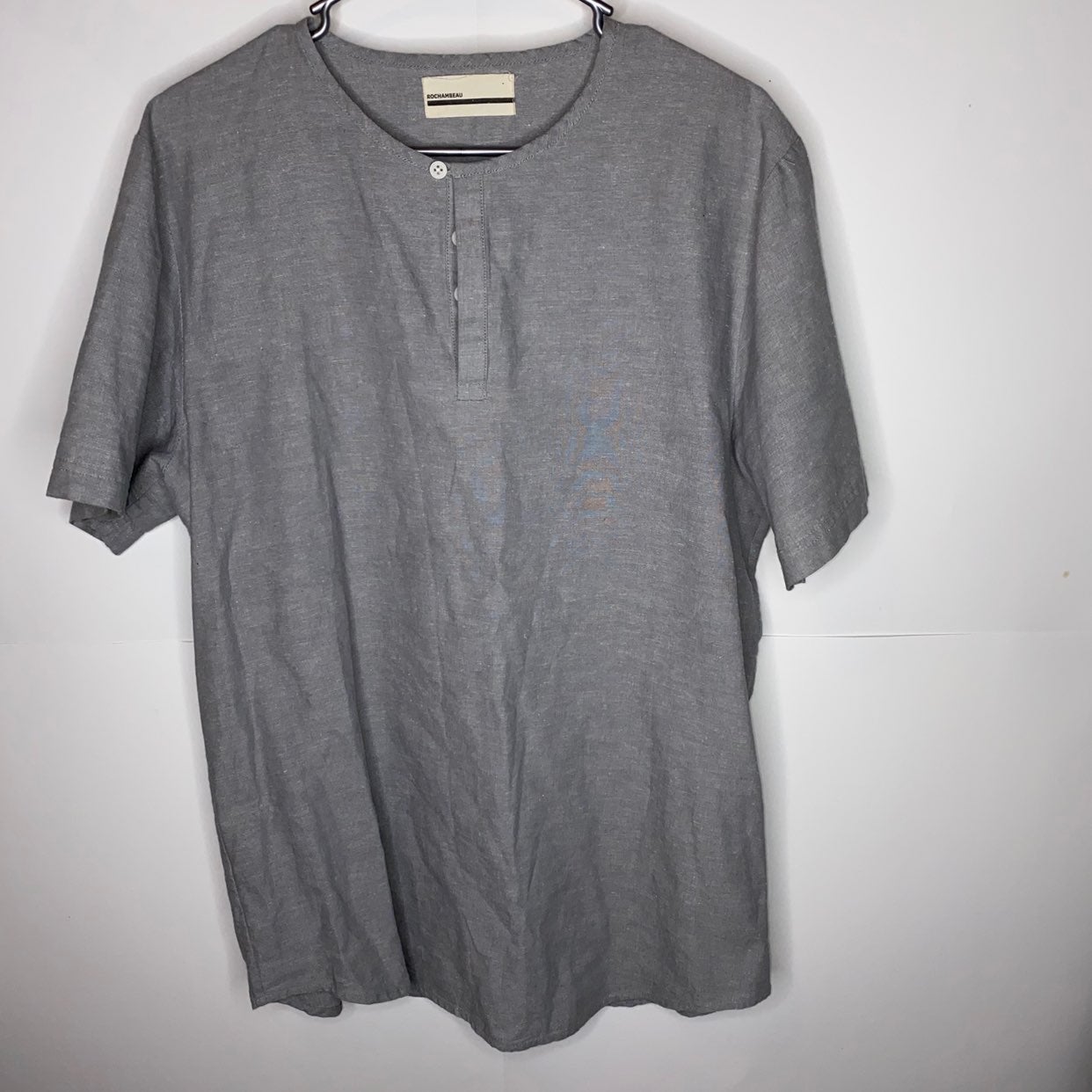 Rochambeau Gray minimalist blouse L