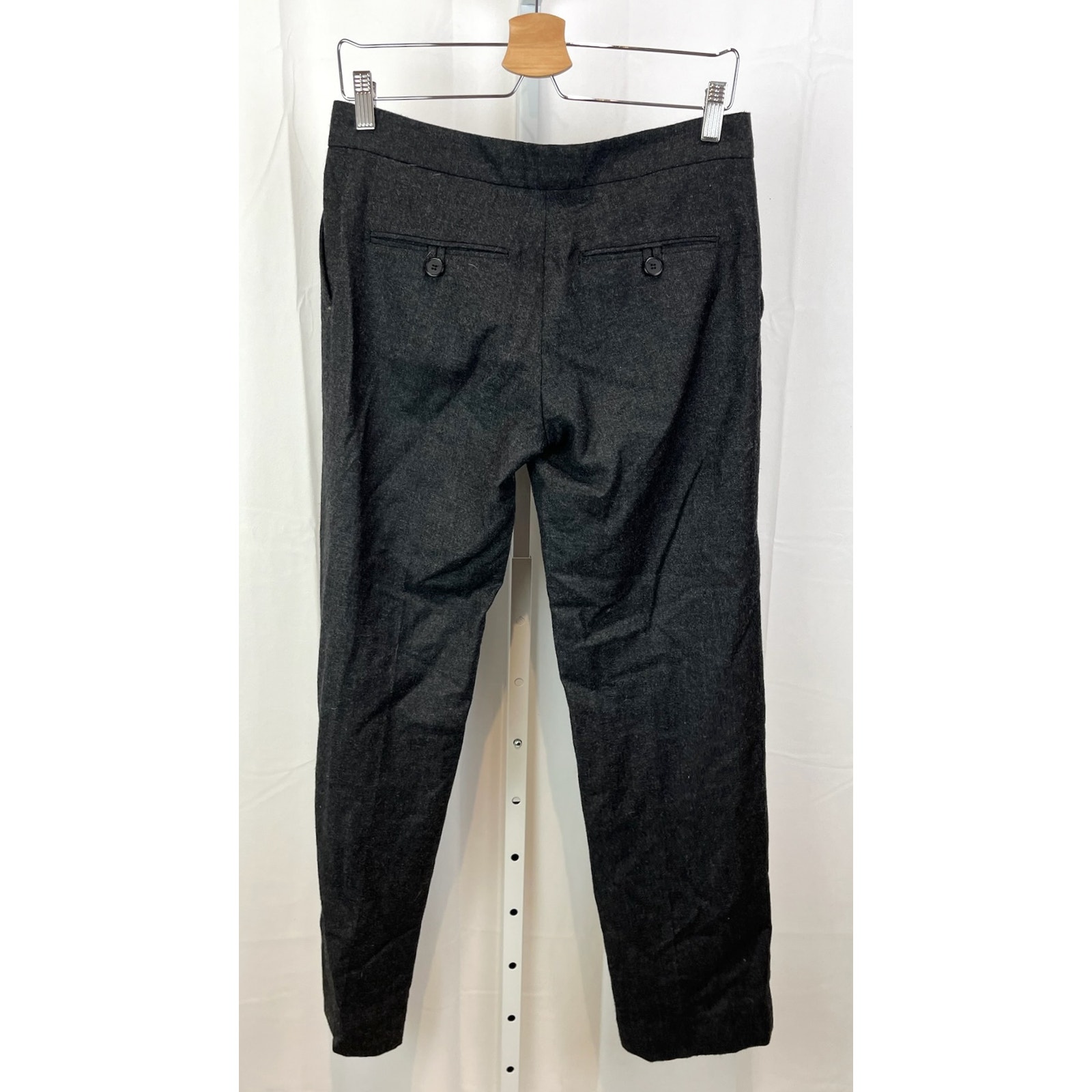 パンツ STELLA MCCARTNEY STRAIGHT LEG TROUSERS IN PLUM WOOL STELLA MCCARTNEY Flat Front Wool Trousers Straight Leg Pants
