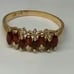 NANTE 14k solid gold diamond & Garnet stone size 8