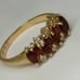 NANTE 14k solid gold diamond & Garnet stone size 8