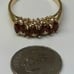 NANTE 14k solid gold diamond & Garnet stone size 8