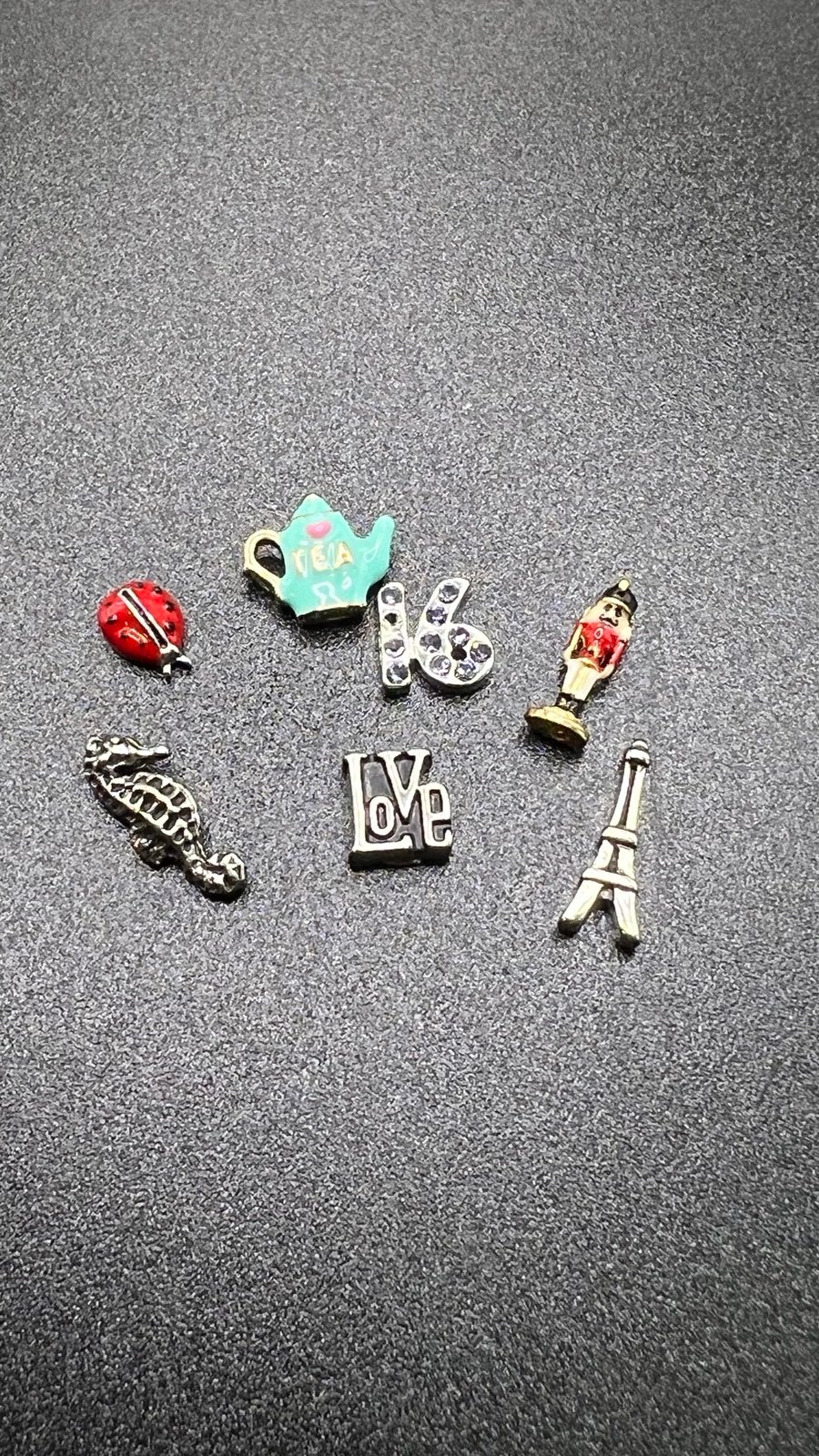 ORIGAMI OWL CHARMS TEA POT NUTCRACKER EIFFLE TOWER 16 LADY BUG SEAHORSE LOVE