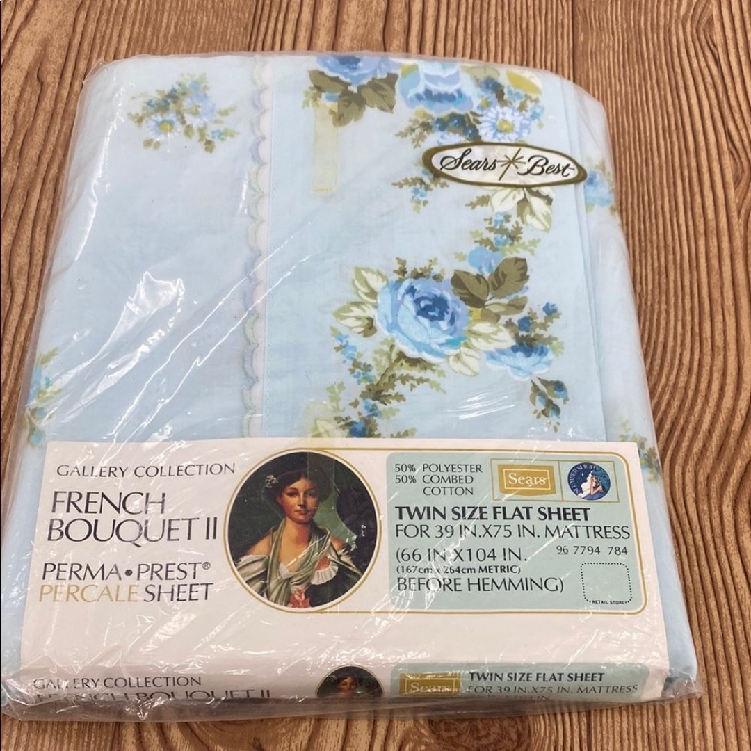 VINTAGE French Bouquet Sheet NEW