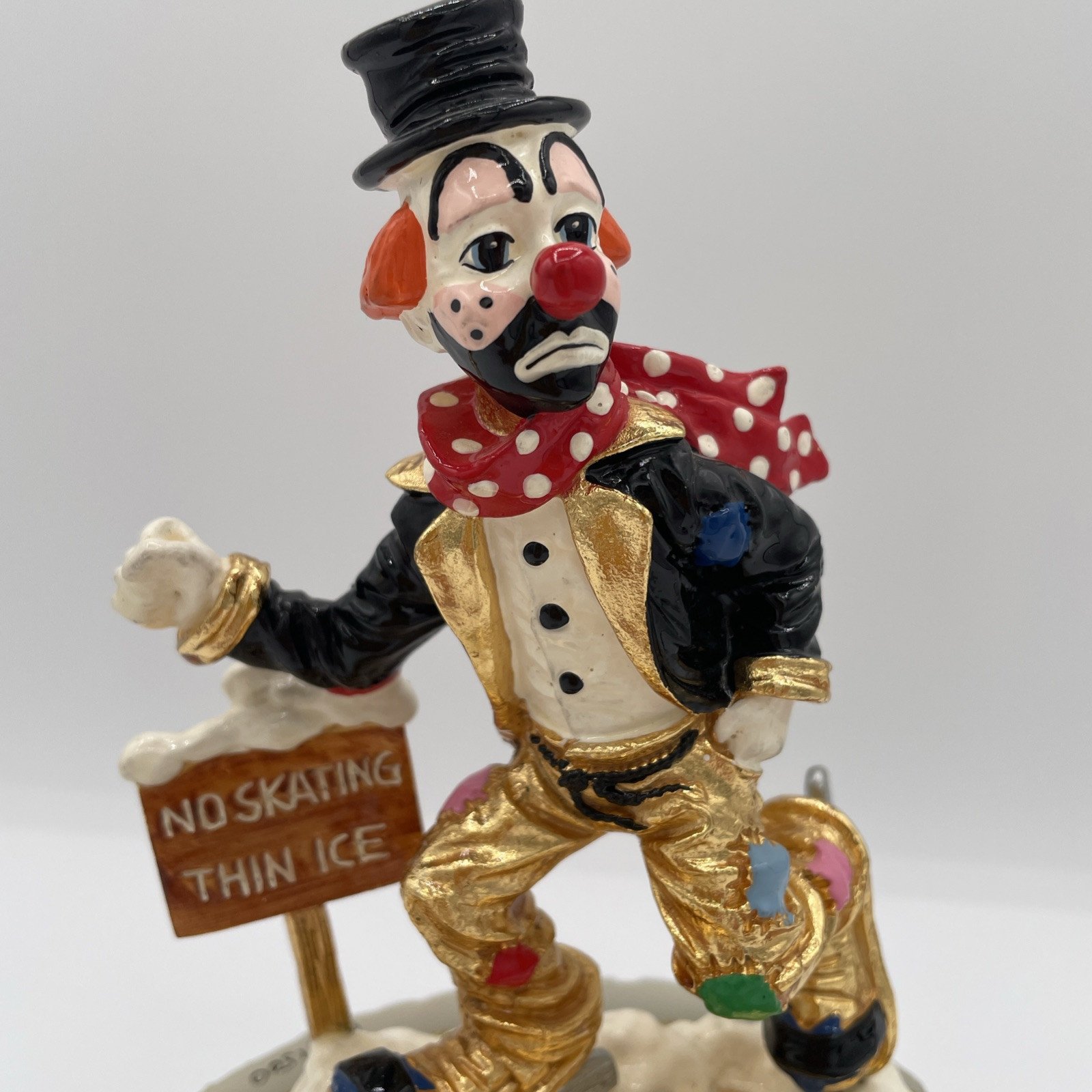 Ron Lee Winter #L279 Hobo Joe Clown No Skating Ice Skating Signed 551/1500