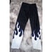 ADAM SELMAN SPORT FLAME CORE BLACK WHITE BLUE LEGGINGS SIZE Large MSRP 135,