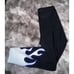 ADAM SELMAN SPORT FLAME CORE BLACK WHITE BLUE LEGGINGS SIZE Large MSRP 135,