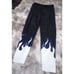 ADAM SELMAN SPORT FLAME CORE BLACK WHITE BLUE LEGGINGS SIZE Large MSRP 135,