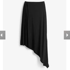 WHBM Asymmetric Pleat Maxi Skirt (S)