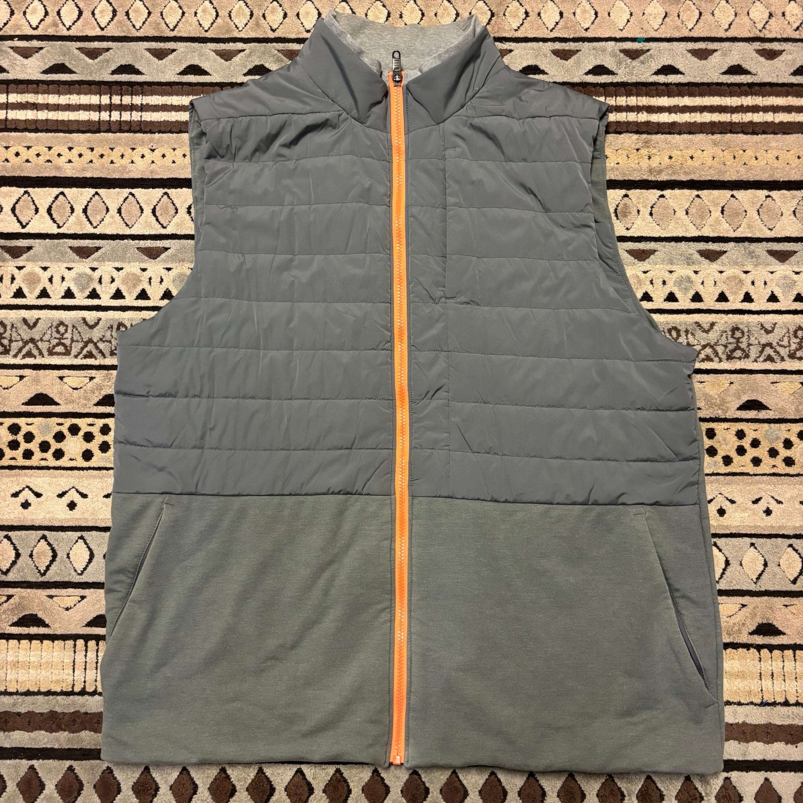 Lululemon Down For It All Vest Mens XL Gray Goose Down Quilted Puffer