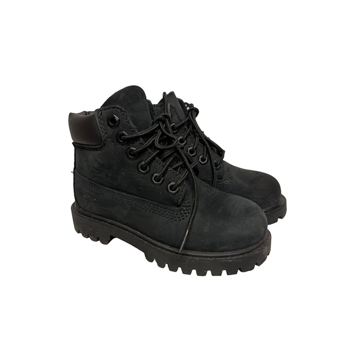 Timberland Premium 6-Inch Waterproof Black Leather Boots Toddler Size 9