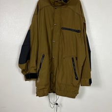 Vintage Columbia Khaki Green Tan Outdoor zip jacket men’s size small oversize