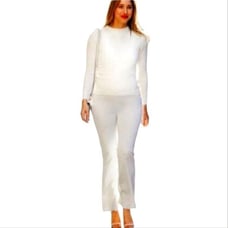 Betabrand Dress Yoga Flare Pants in Silver Ice