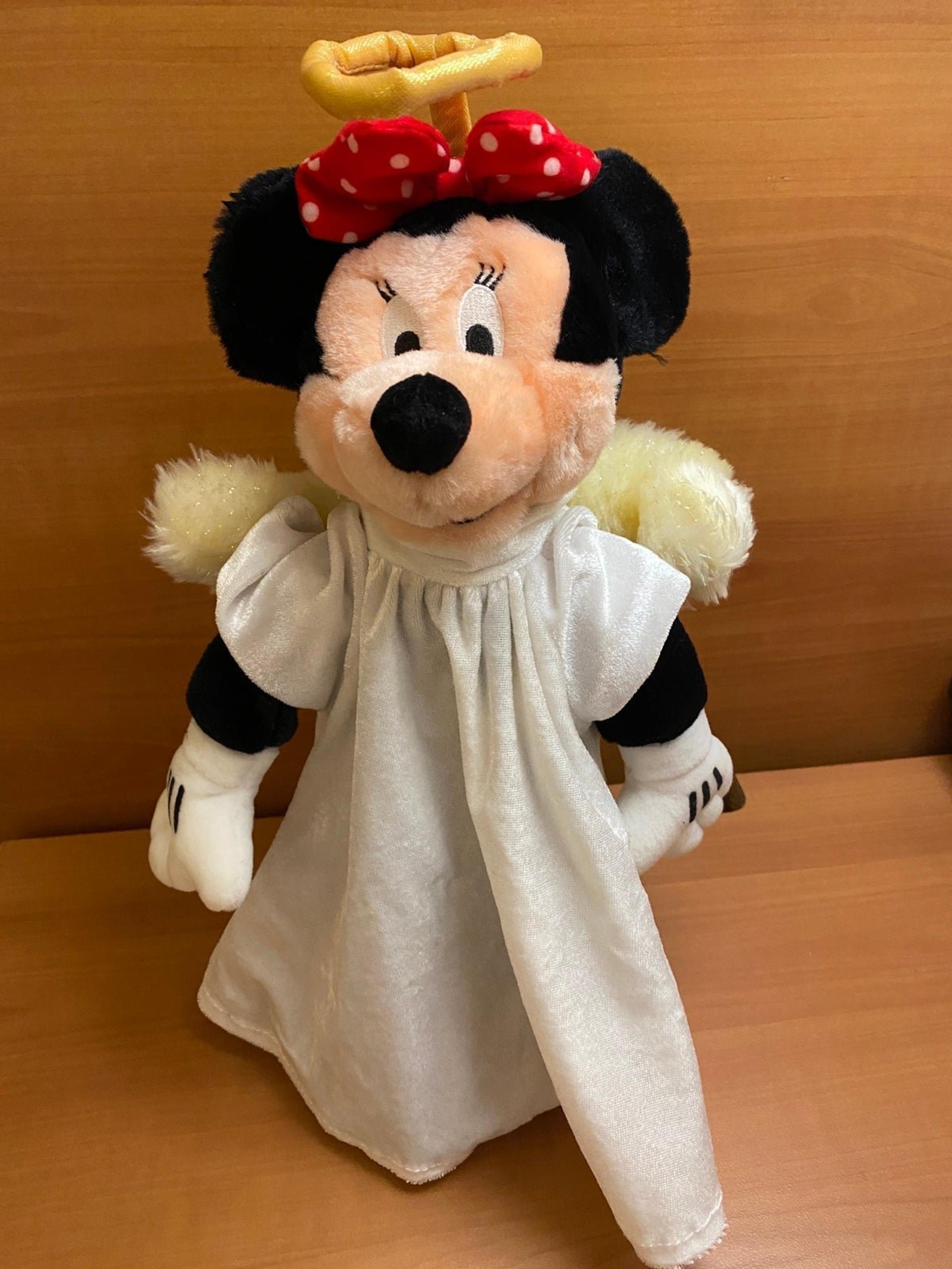 VTG  Disney Minnie Mouse Tree Topper 16” Angel Wings Halo Christmas