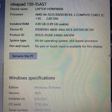 Lenovo Ideapad 130-15AST laptop