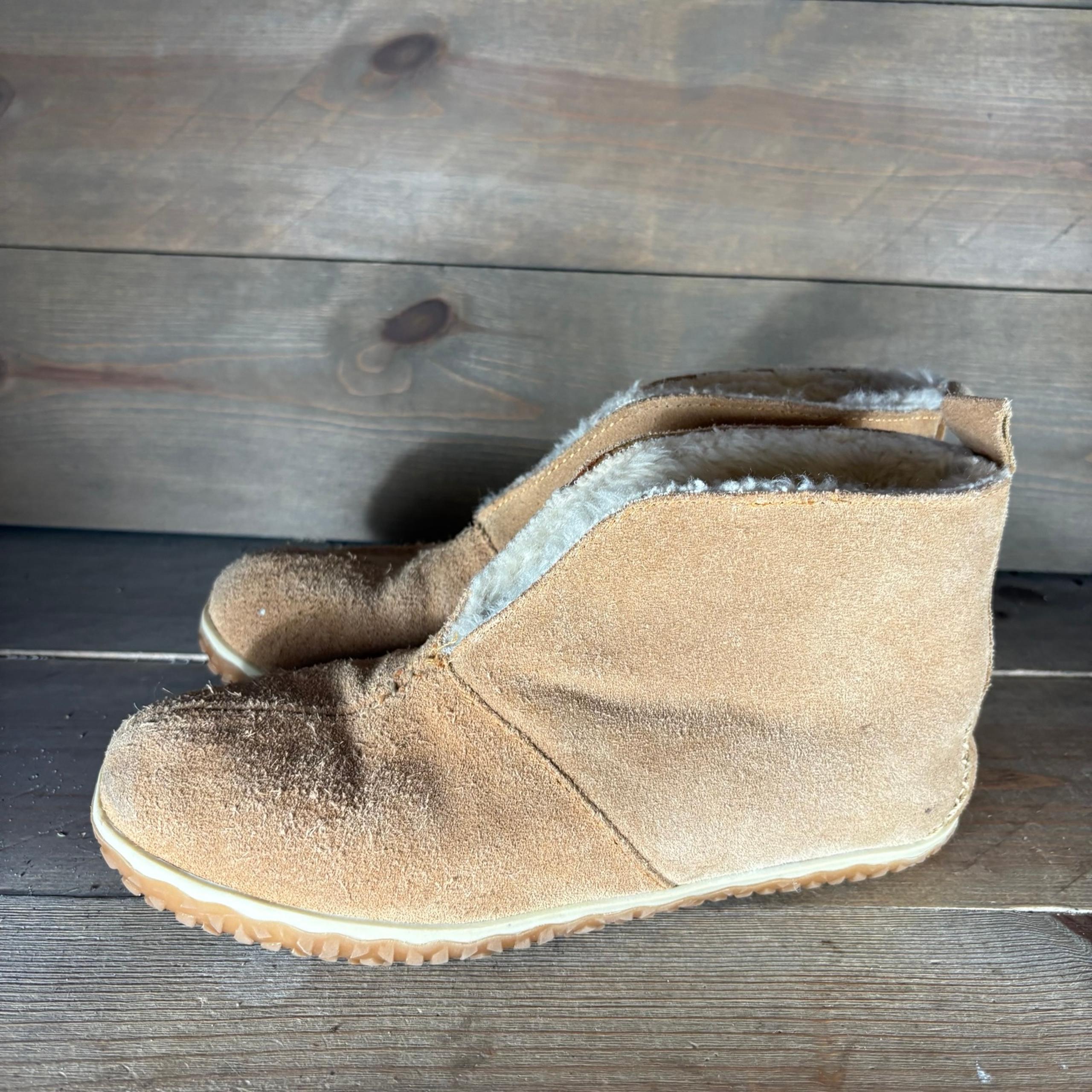 minnetonka tucson womens size 8 shoes brown suede slip on fur lined slippers

Pr