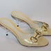 GUCCI Yellow Patent Leather Horsebit Accent Heel Slides 7 1/2B