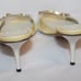 GUCCI Yellow Patent Leather Horsebit Accent Heel Slides 7 1/2B