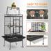 SUPER DEAL 68-inch Large Bird Cage with Rolling Stand African Grey Parrot Chinch