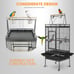 SUPER DEAL 68-inch Large Bird Cage with Rolling Stand African Grey Parrot Chinch