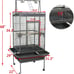SUPER DEAL 68-inch Large Bird Cage with Rolling Stand African Grey Parrot Chinch